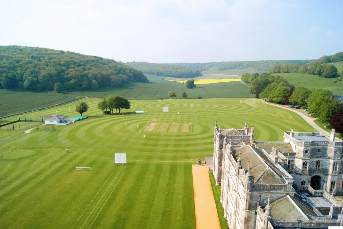 Grounds and cricket pitch at Milton Abbey School